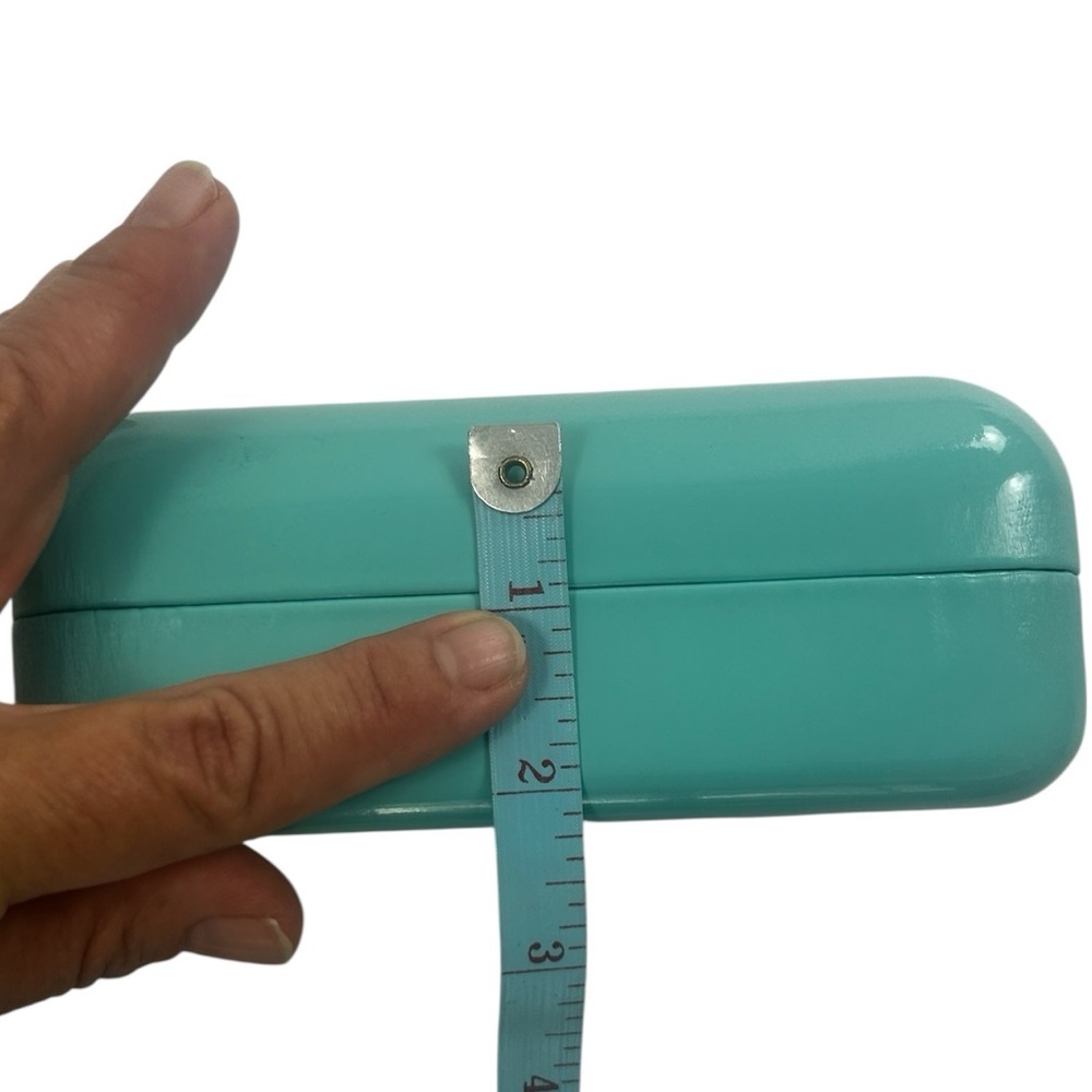 Tiffany & Co. Blue Glasses Sunglass Hard Case Shell Holder Cleaning Cloth - Picture 9 of 11